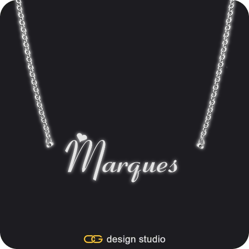 The Essential Name Necklace: Glitter