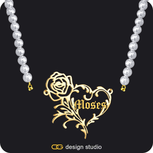 The Rose Petal Name Necklace