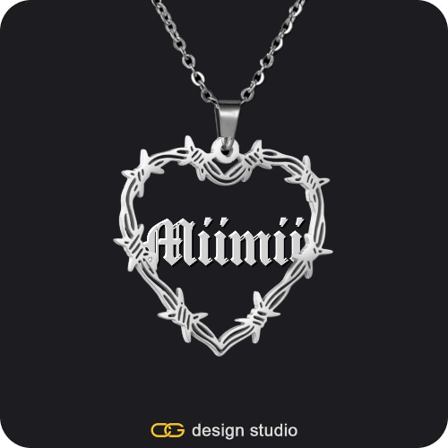 Bichota Heart Name Necklace