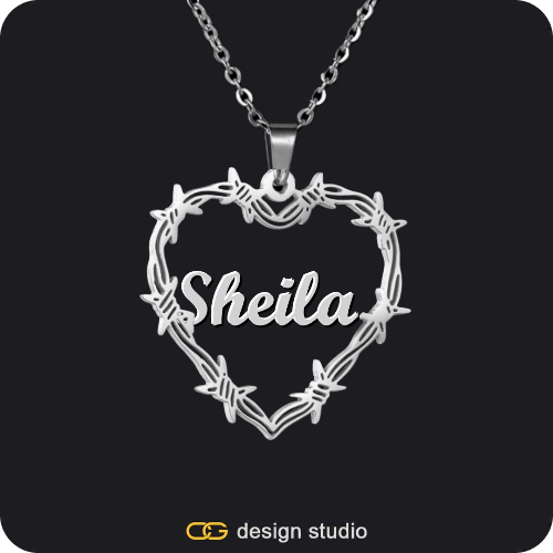 Bichota Heart Name Necklace