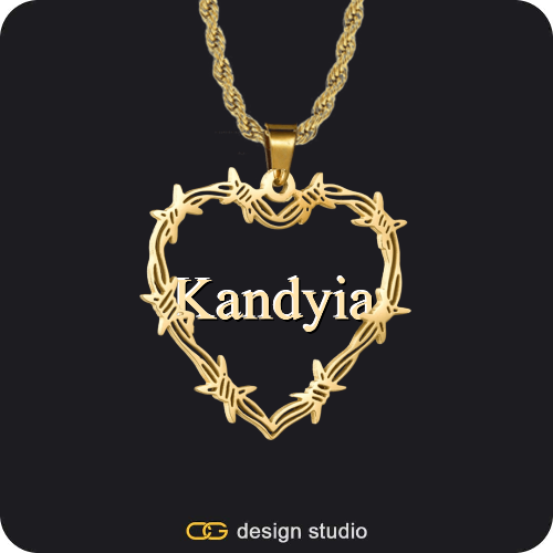 Bichota Heart Name Necklace