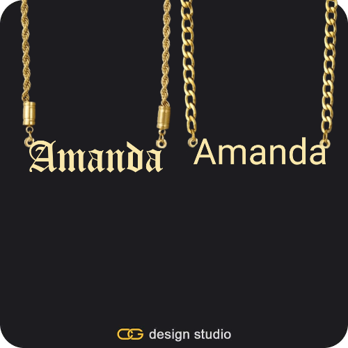 His & Hers Name Necklaces
