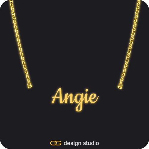 The Essential Name Necklace: Glitter