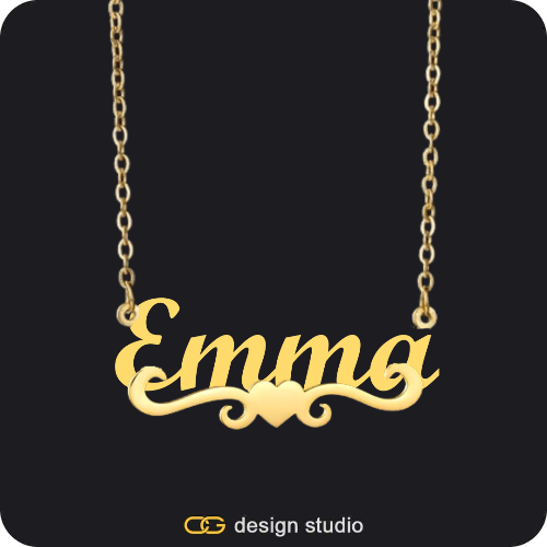 The Essential Name Necklace: Underline