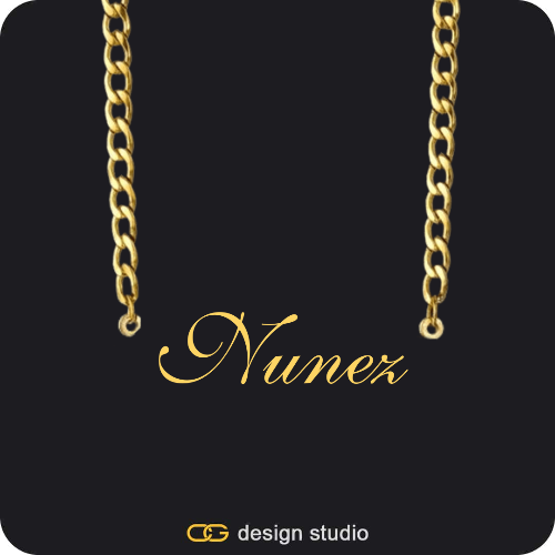 The Essential Name Necklace: Cuban chain