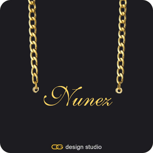 The Essential Name Necklace: Cuban chain