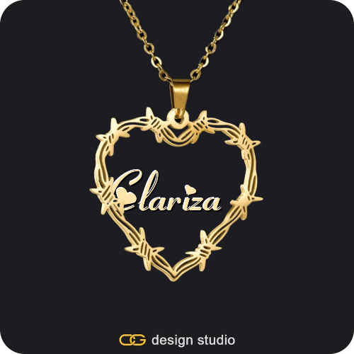 Bichota Heart Name Necklace