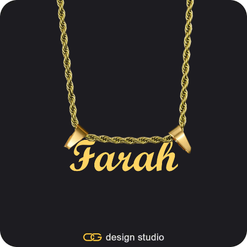 The Essential Name Necklace: Double Loop