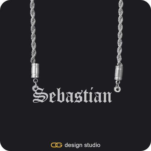 The Essential Name Necklace: Rope Chain