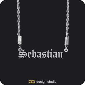 The Essential Name Necklace: Rope Chain