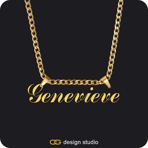 The Essential Name Necklace: Double Loop