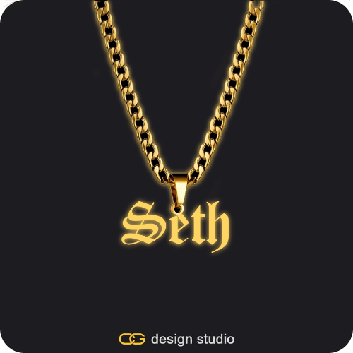 The Essential Name Necklace: Glitter