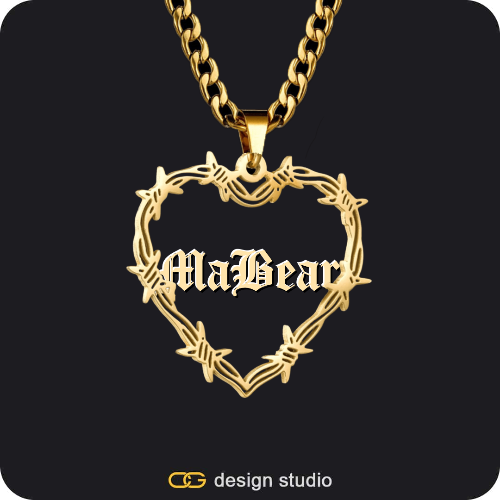 Bichota Heart Name Necklace