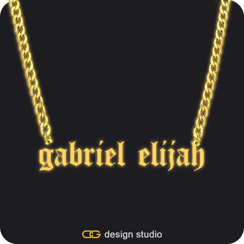 The Essential Name Necklace: Glitter
