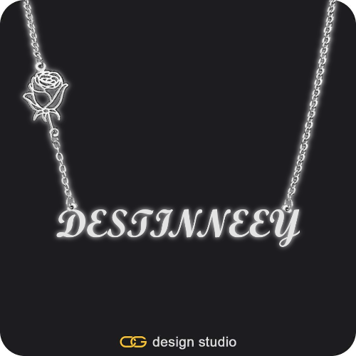 The Essential Name Necklace: Glitter