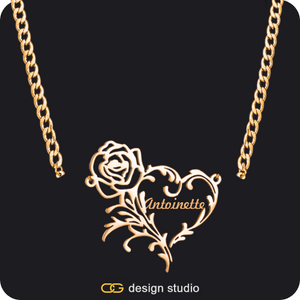 The Rose Petal Name Necklace