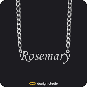 The Essential Name Necklace: Cuban chain