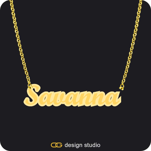 The Spotlight Double Plated Name Necklace