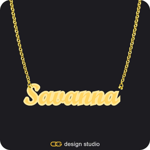 The Spotlight Double Plated Name Necklace