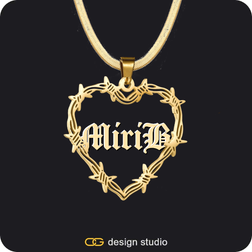 Bichota Heart Name Necklace