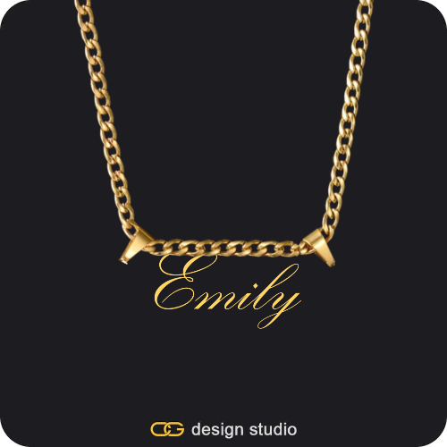 The Essential Name Necklace: Double Loop