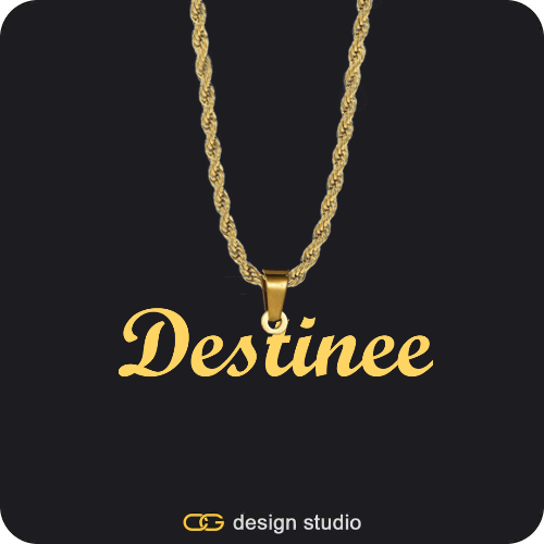 The Essential Name Necklace: Rope Chain