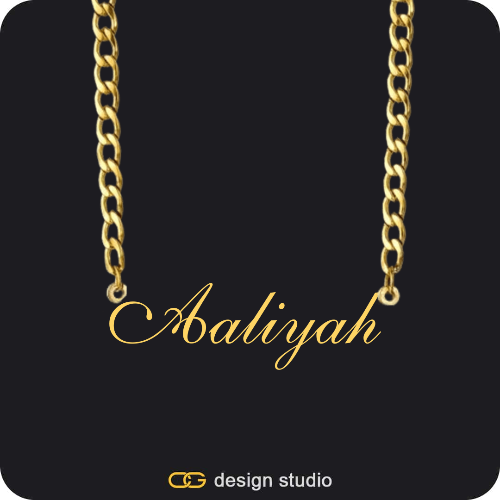 The Essential Name Necklace: Cuban chain