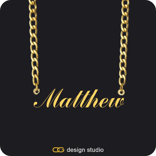 The Essential Name Necklace: Cuban chain