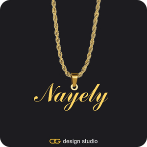 The Essential Name Necklace: Looped