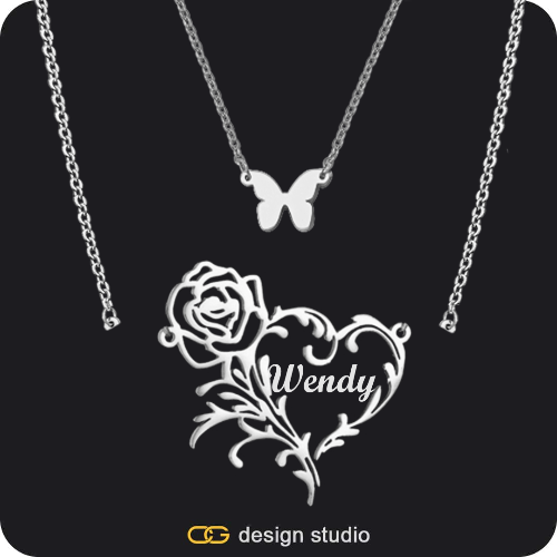 The Rose Petal Name Necklace