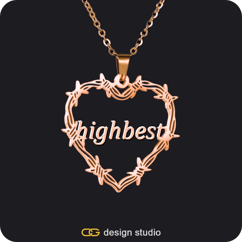 Bichota Heart Name Necklace