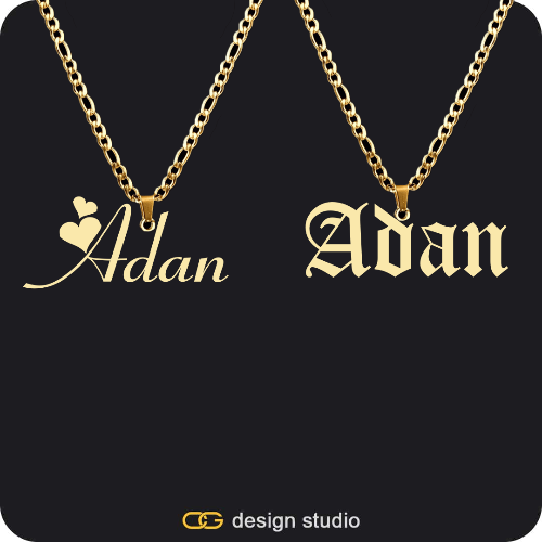 His & Hers Name Necklaces