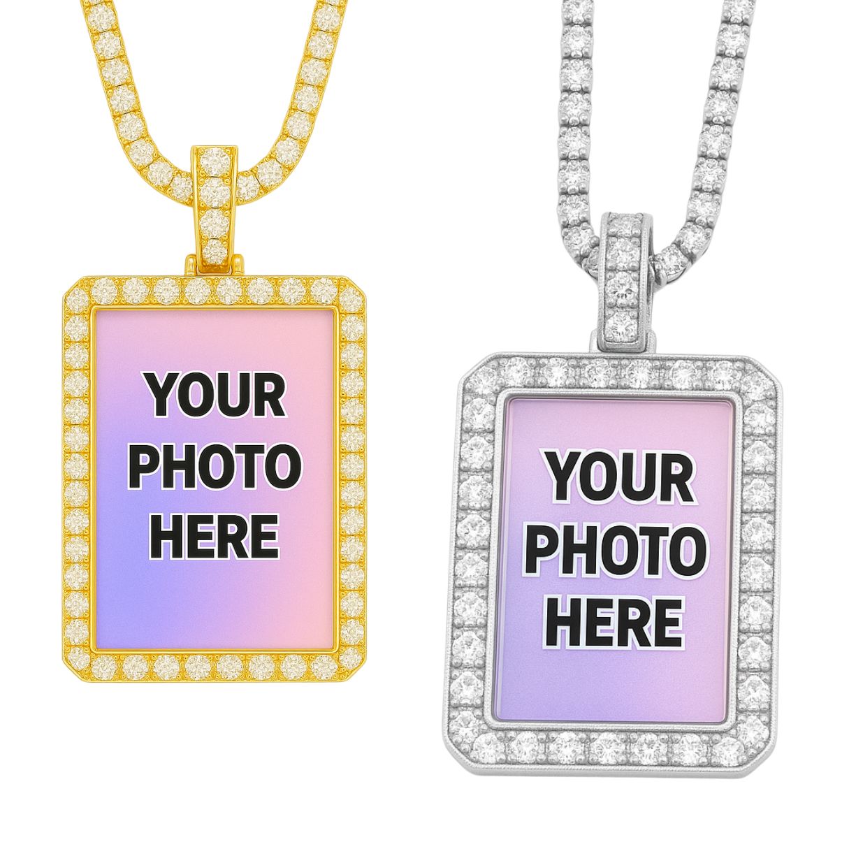 Custom Rectangle Photo Pendant