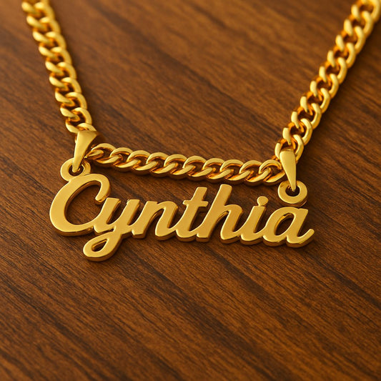 The Essential Name Necklace: Double Loop