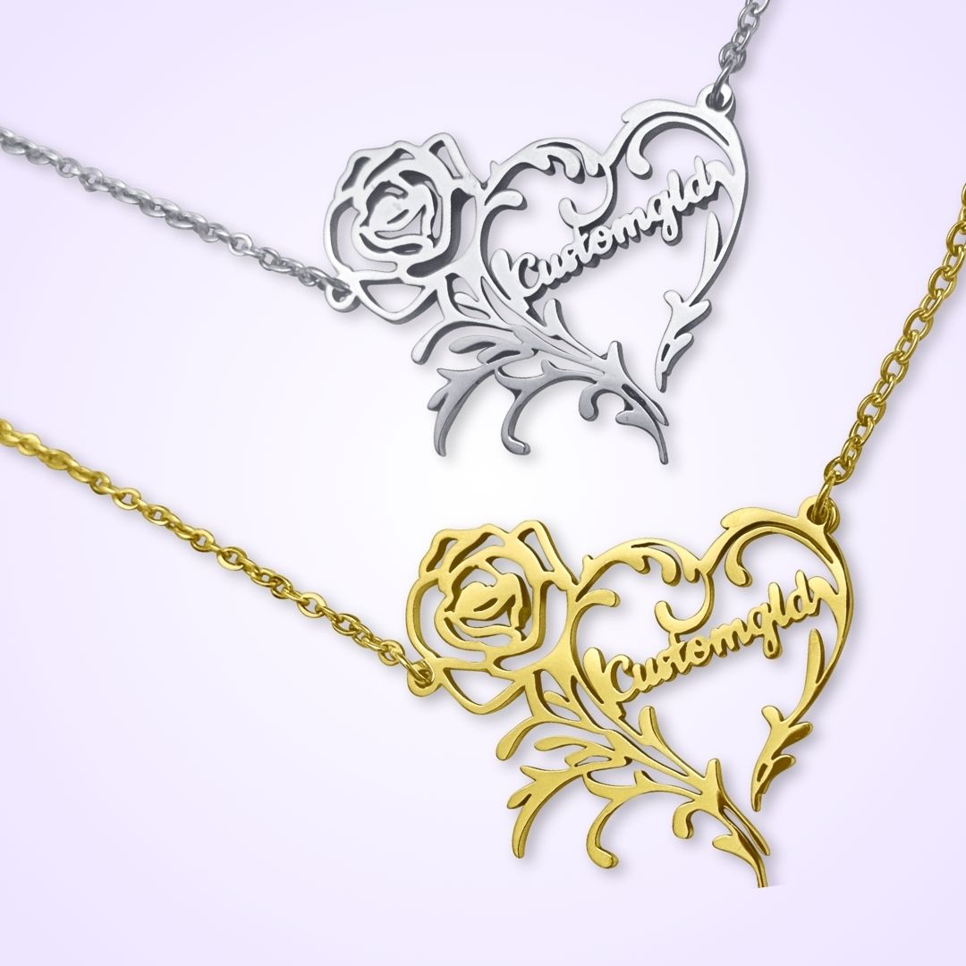 The Rose Petal Name Necklace