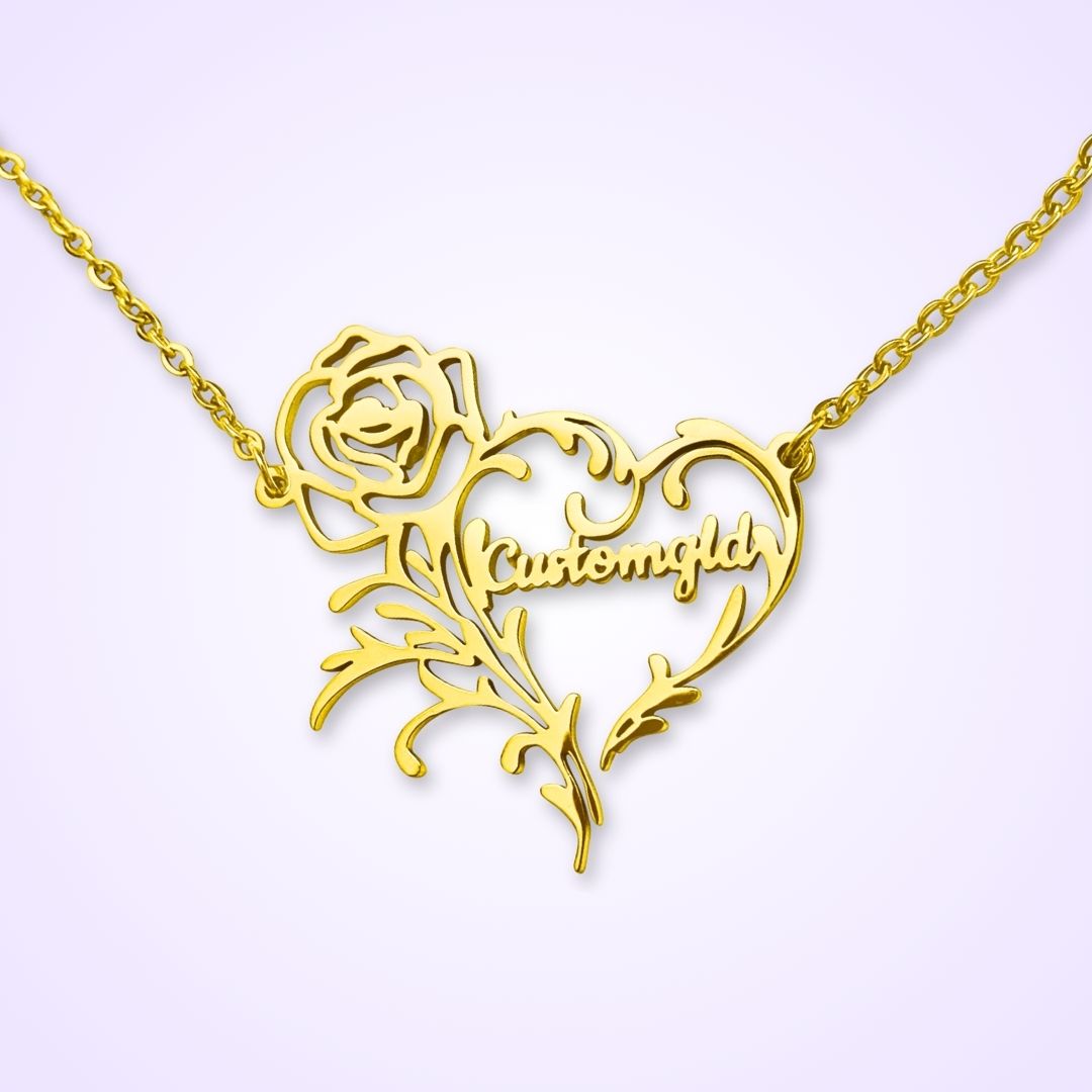 The Rose Petal Name Necklace