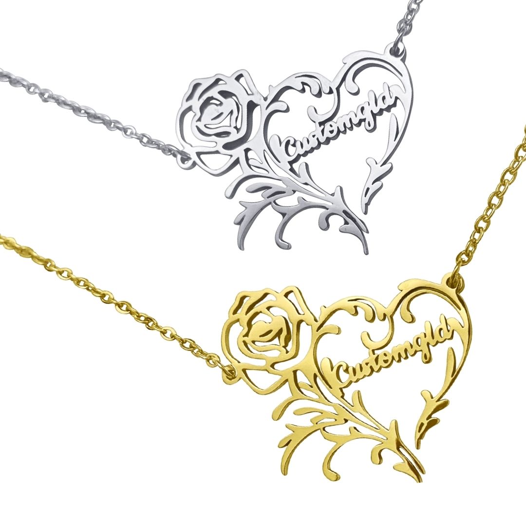 The Rose Petal Name Necklace