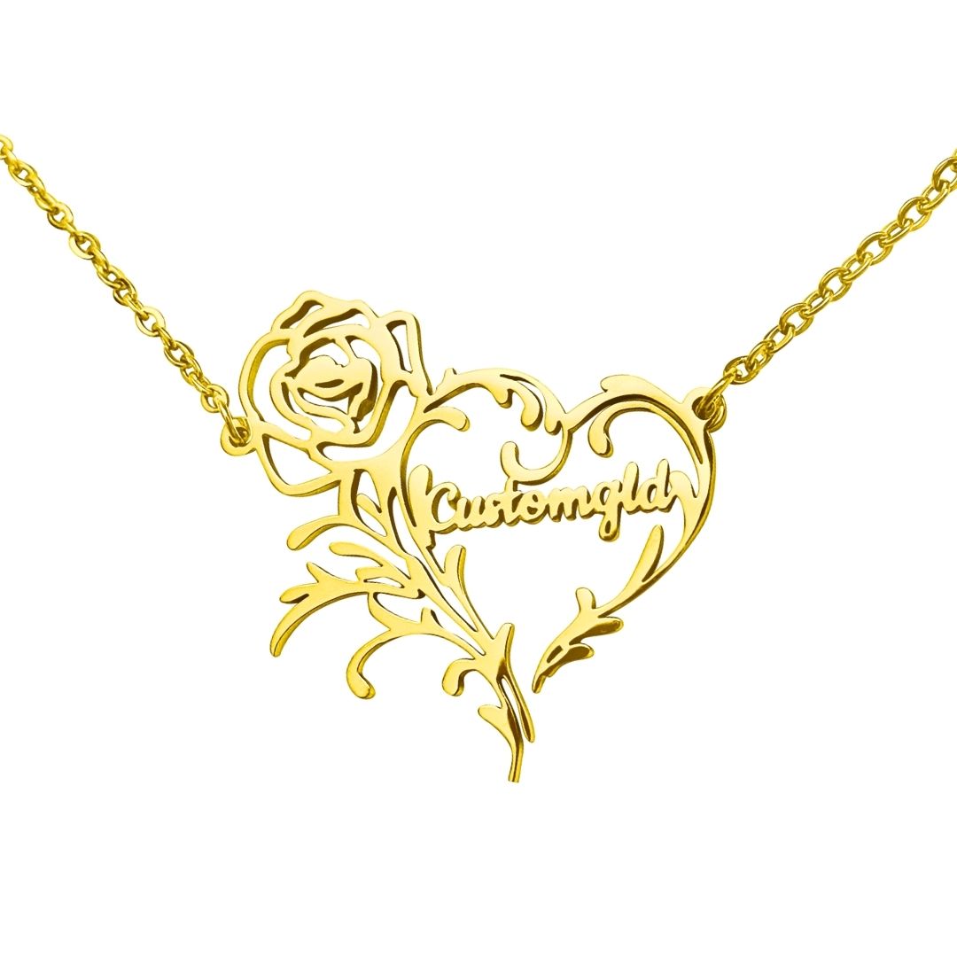 The Rose Petal Name Necklace