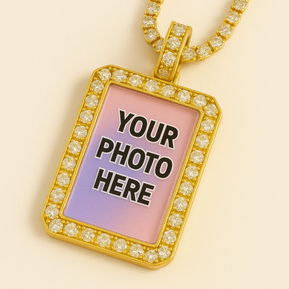 Custom Rectangle Photo Pendant