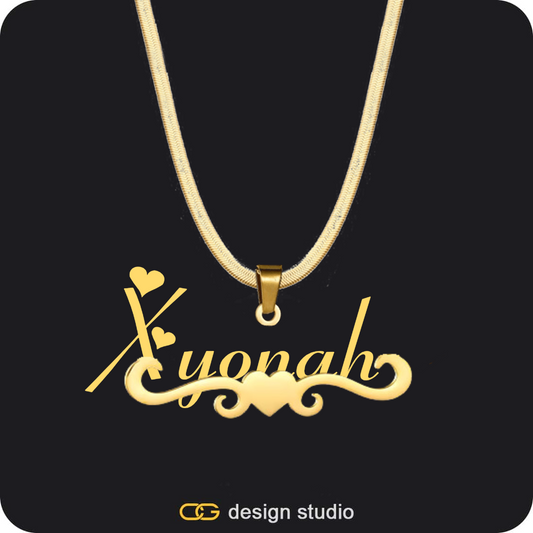 Royal Drip Initial Necklace: Silver - X / Rope,The Essential Name Necklace: Underline,Item Personalization