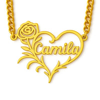 The Rose Petal Name Necklace