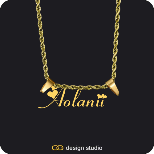 The Essential Name Necklace: Double Loop