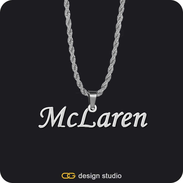 The Essential Name Necklace: Mens