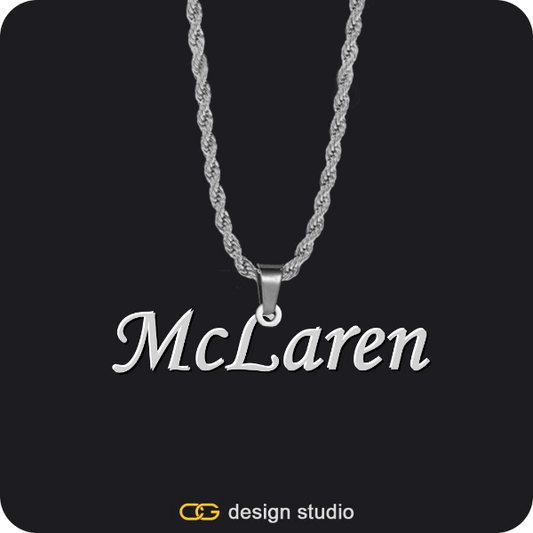 The Essential Name Necklace: Mens