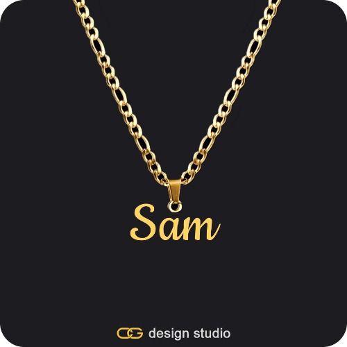 The Essential Name Necklace: Looped,Item Personalization,The Essential Name Necklace: Looped,Item Personalization