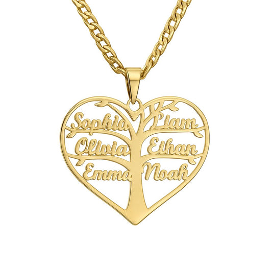 Custom Family Tree Names Necklace