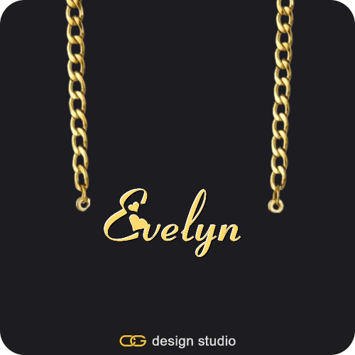 Clover Initial Necklace - J / 16 inch,The Essential Name Necklace,Item Personalization