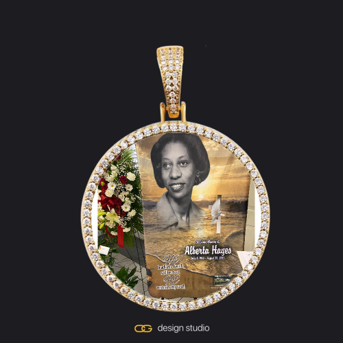Custom Photo Pendant - Gold / Circle (4 cm) / Cuban (5mm)