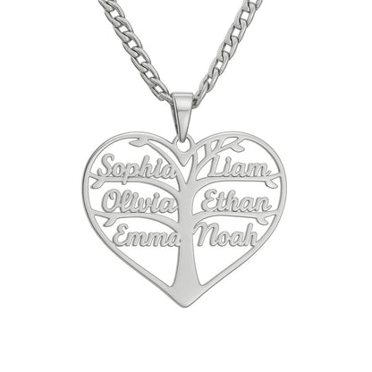 Custom Family Tree Names Necklace