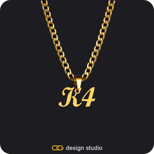 Clover Initial Necklace - K / 16 inch,The Essential Name Necklace: Looped,Item Personalization